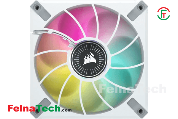 CORSAIR ICUE ML120 RGB ELITE PREMIUM 120MM PWM MAGNETIC LEVITATION FAN WHITE SINGLE PACK
