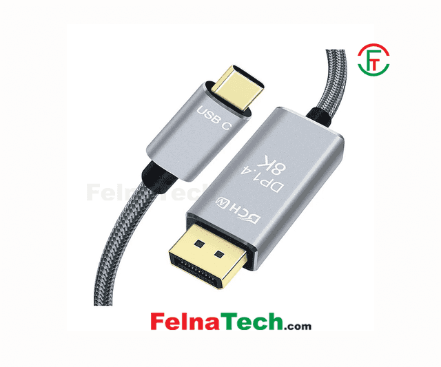 Dtech DCH-2917 USB Type-C Male to DP Male 1 Meter Space Gray Cable
