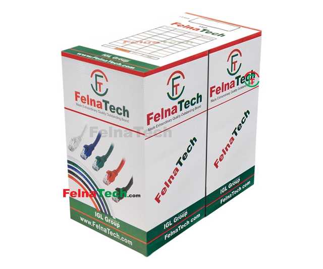 FelnaTech CAT6 UTP 305M 23AWG Copper LAN Cable