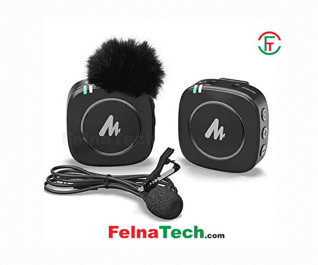 Maono WM820 Real-time Monitoring and Mute Wireless Lavalier Microphone