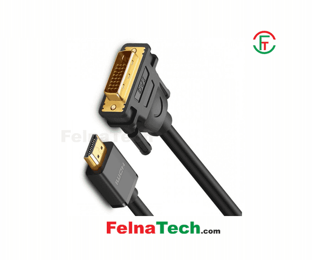 Ugreen 10136 HDMI 1.4 Male to DVI Male 3 Meter  Black Cable