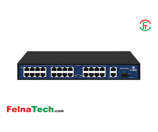 V-SOL V1024-2G-S-P1 24-Port Fast Ethernet Unmanaged PoE Switch